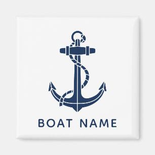 Anpassningsbar Boat Namn Anchor Cruise Resa Magnet