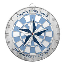 Anpassningsbar Boat Namn Nautical Star Personlig Darttavla