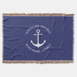 Anpassningsbar Boat namn: nautiskt ankare för frit Filt