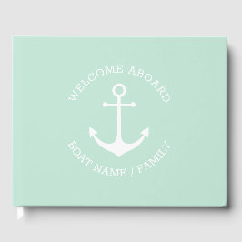 Anpassningsbar Boat namn: nautiskt ankare för frit Gästböcker