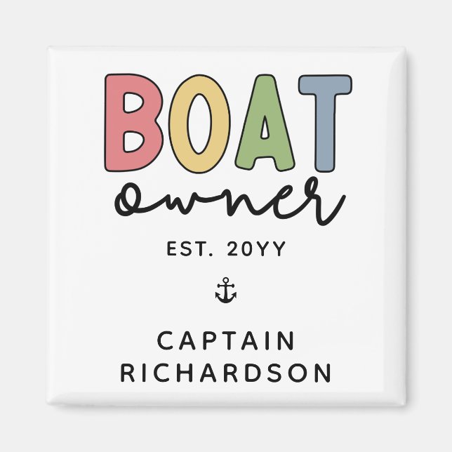 Anpassningsbar Boat Owner har etablerat nya Boat O Magnet (Framsidan)