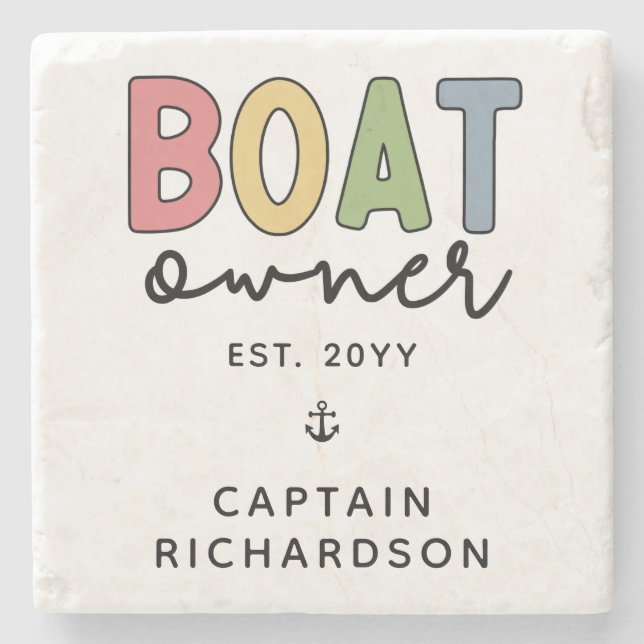 Anpassningsbar Boat Owner har etablerat nya Boat O Stenunderlägg (Framsidan)