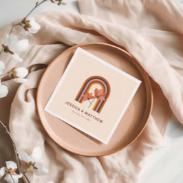 Anpassningsbar Bohemian Autumn Terracotta Blommigt Pappersservett