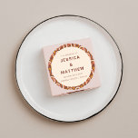 Anpassningsbar Bohemian Autumn Terracotta Blommigt Runt Klistermärke<br><div class="desc">Anpassningsbar Bohemian Autumn Terracotta Blommigt Bröllop Classic Round Sticker</div>