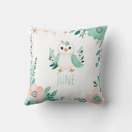 Anpassningsbar Boho Baby Bird Pillow Pastel Grönt Kudde