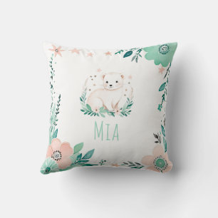 Anpassningsbar Boho Baby Ermine Pillow Pastel Grön Kudde