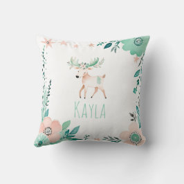 Anpassningsbar Boho Baby Moose Pillow Pastel Grönt Kudde