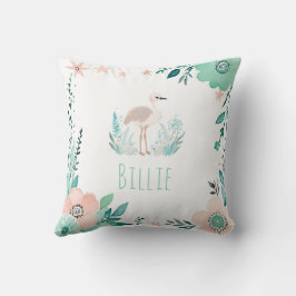 Anpassningsbar Boho Baby Ostrich Pillow Pastel Grö Kudde