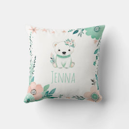 Anpassningsbar Boho Baby Polar Bear Pillow Pastel Kudde