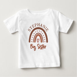 Anpassningsbar Boho Big Sister Rainbow Matching Sy T Shirt