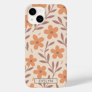 Anpassningsbar Boho Blommigt Fintvätt persikokräme