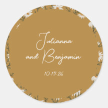 Anpassningsbar Boho Blommigt Gult Script Namn Bröl