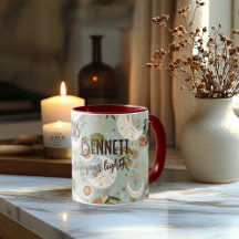 Anpassningsbar Boho Chic Mugg med Personlig Namn -