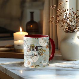 Anpassningsbar Boho Chic Mugg med Personlig Namn -