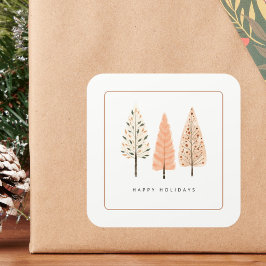 Anpassningsbar Boho Earthy Minimalist Line Art Nor Fyrkantigt Klistermärke