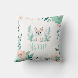 Anpassningsbar Boho Fransk Bulldog Pillow Pastel G Kudde