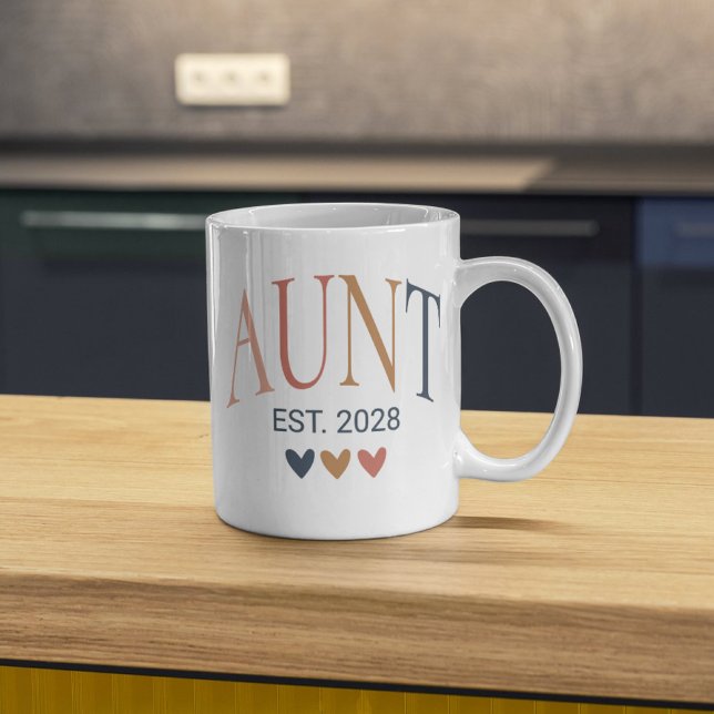 Anpassningsbar Boho Moster Mugg, Coola Moster Gift Kaffemugg (aunt mug, boho aunt mug, personalized aunt mug, custom aunt mug, cool aunt gift, new aunt mug,)