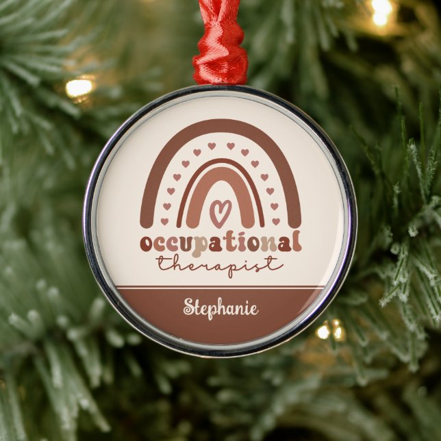 Anpassningsbar Boho Rainbow OT Occupational Therap Julgransprydnad Metall (Träd)