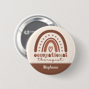 Anpassningsbar Boho Rainbow OT Occupational Therap Knapp