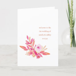 Anpassningsbar Boho Rosa Orange Blommigt Chic Pers Program