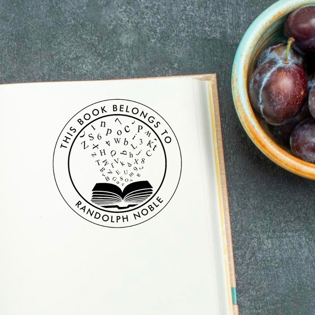 Anpassningsbar Bok från Brev Bibliotek Självfärgande Stämpel (Skapare uppladdad)