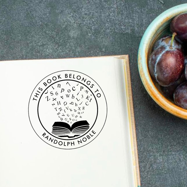 Anpassningsbar Bok från Brev Bibliotek Stämpel (Skapare uppladdad)