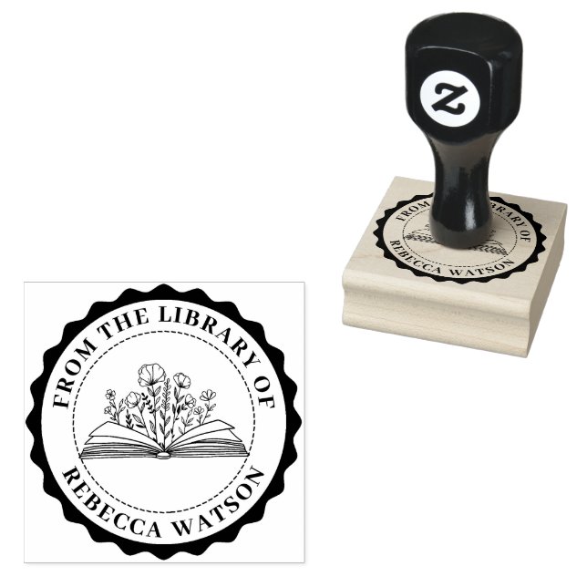 ANPASSNINGSBAR BOK FRIMÄRKE STÄMPEL (Stämplad)