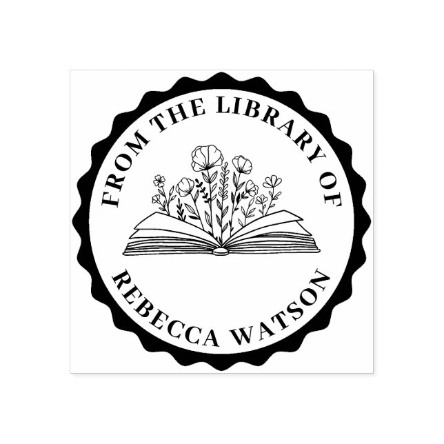 ANPASSNINGSBAR BOK FRIMÄRKE STÄMPEL (Tryck)