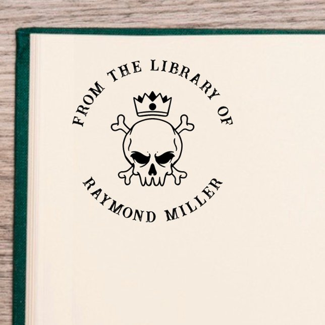 Anpassningsbar Bok | Gothic Skull med Krona Stämpel (Skapare uppladdad)