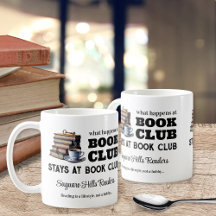 Anpassningsbar Bok Klubb Namn Coffee Mugg Gift