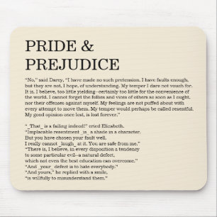 Anpassningsbar Bok Quote Jane Austen Simple Text Musmatta