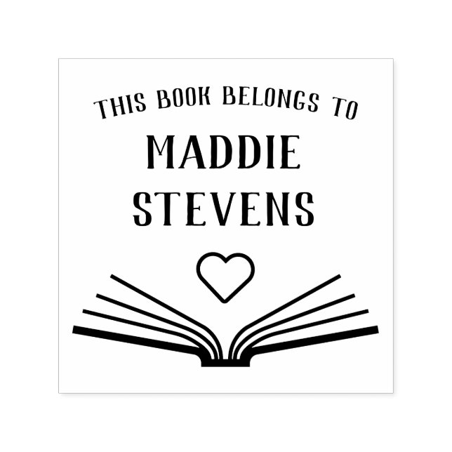 Anpassningsbar Bok Self Inking Rubber Frimärke Självfärgande Stämpel (Design)