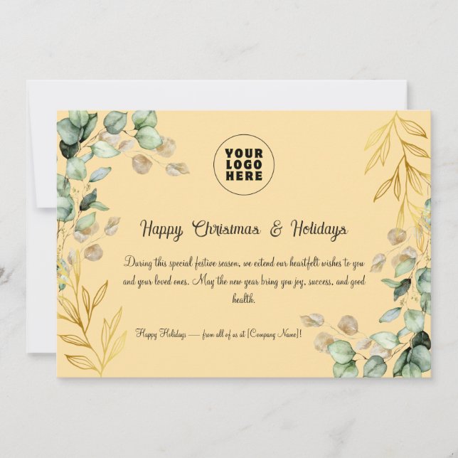 Anpassningsbar Bolagets julhälsningskort 2025 Julkort (Framsida)