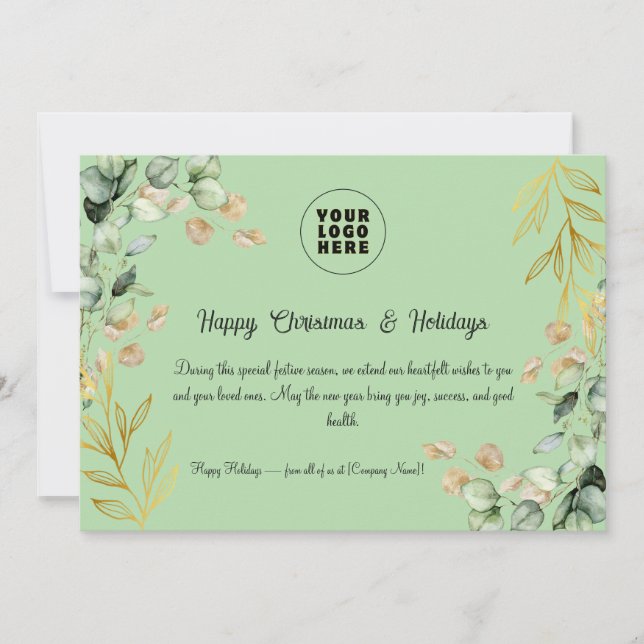 Anpassningsbar Bolagets julhälsningskort 2025 Julkort (Framsida)