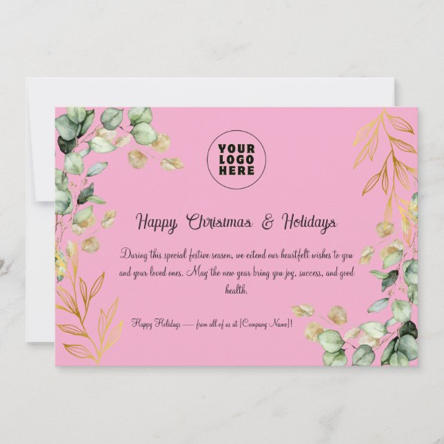 Anpassningsbar Bolagets julhälsningskort 2025 Julkort (Framsida)