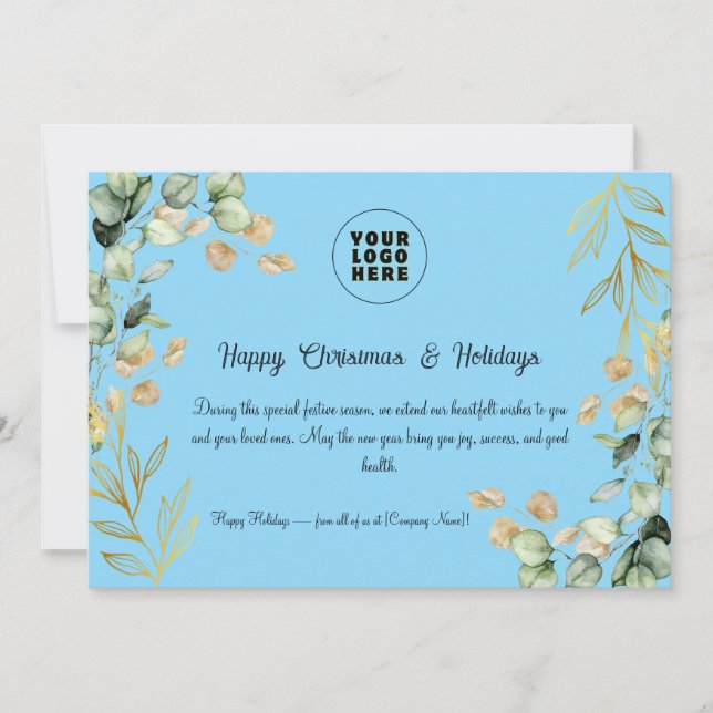 Anpassningsbar Bolagets julhälsningskort 2025 Julkort (Framsida)