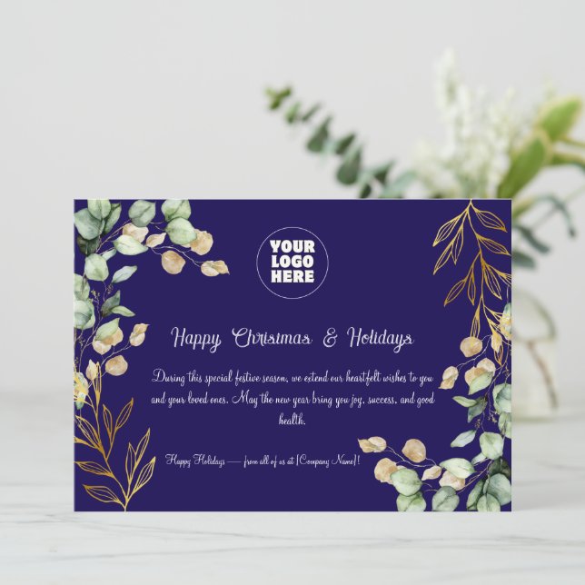 Anpassningsbar Bolagets julhälsningskort 2025 Julkort (Stående Fram)