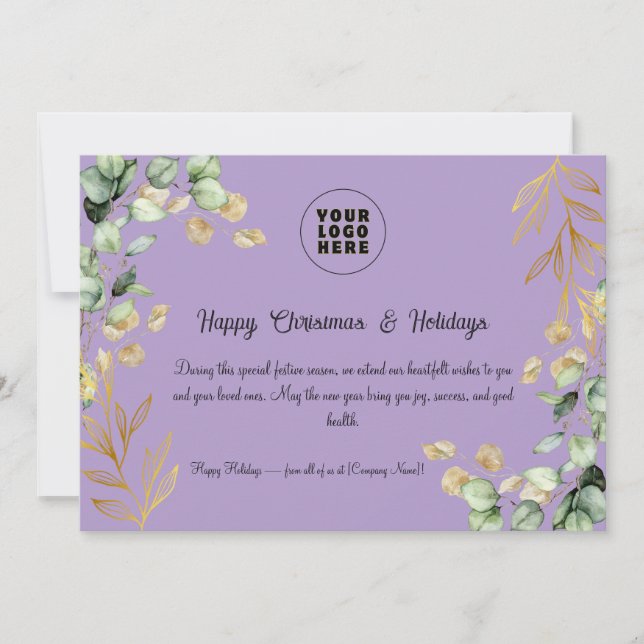 Anpassningsbar Bolagets julhälsningskort 2025 Julkort (Framsida)