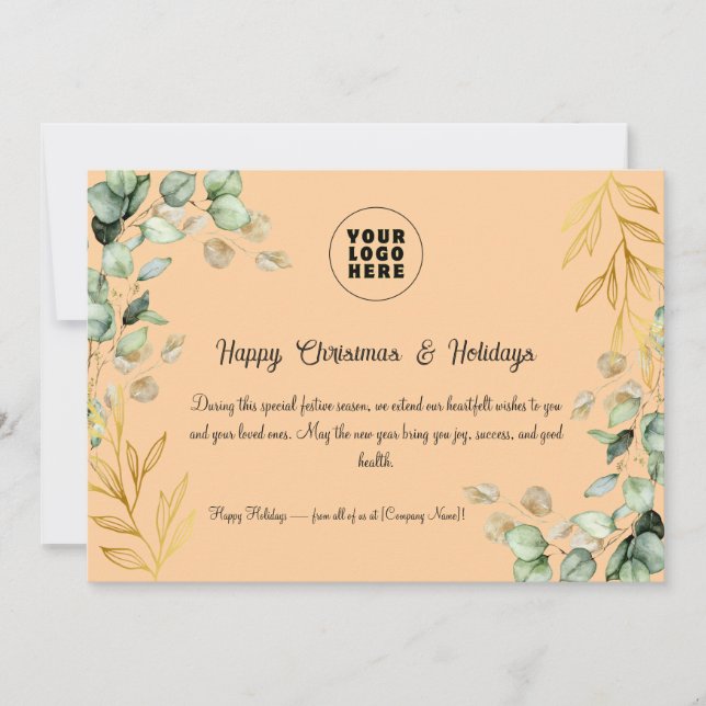 Anpassningsbar Bolagets julhälsningskort 2025 Julkort (Framsida)