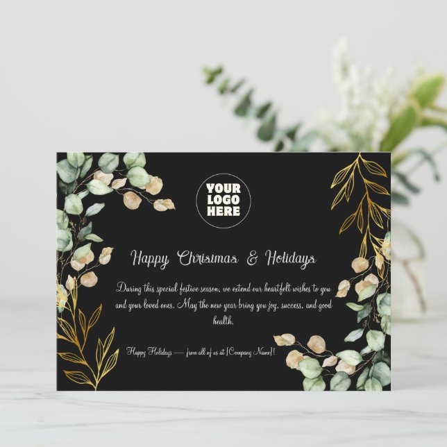 Anpassningsbar Bolagets julhälsningskort 2025 Julkort (Stående Fram)