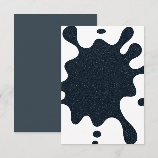 Anpassningsbar Bold Inkblot OSA kort - kol och vit (Fram/baksida)