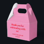 Anpassningsbar Bold Rosa Red Modern Bat mitzvah Ta Presentaskar<br><div class="desc">Anpassningsbar fet typografi Bright Rosa och Red Modern Bat mitzvah Tack Favoritruta</div>