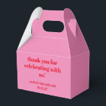 Anpassningsbar Bold Rosa Red Modern Bat mitzvah Ta Presentaskar<br><div class="desc">Anpassningsbar fet typografi Bright Rosa och Red Modern Bat mitzvah Tack Favoritruta</div>