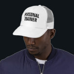 Anpassningsbar Bold Text Manar Personal Trainer Ba Keps<br><div class="desc">Lägg till Logotyp för stora stora,  fetstilta teckensnittstexter här Manarna med modern Elegant Kvinnor i Unisex Black White Baseball Cap/Personal Trainer Truckerkeps.</div>