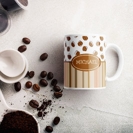 Anpassningsbar bönor kaffe mönster Coffee Mugg