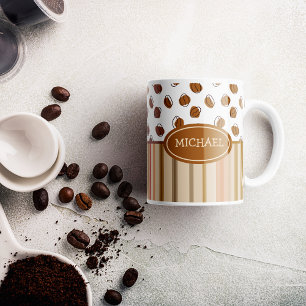 Anpassningsbar bönor kaffe mönster Coffee Mugg