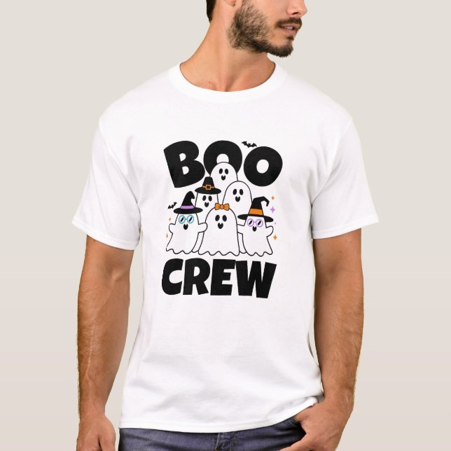 Anpassningsbar Boo Crew Halloween-familjmatchning T Shirt (Framsida)