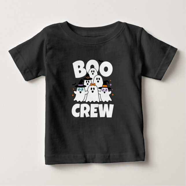Anpassningsbar Boo Crew Halloween-familjmatchning T Shirt (Framsida)