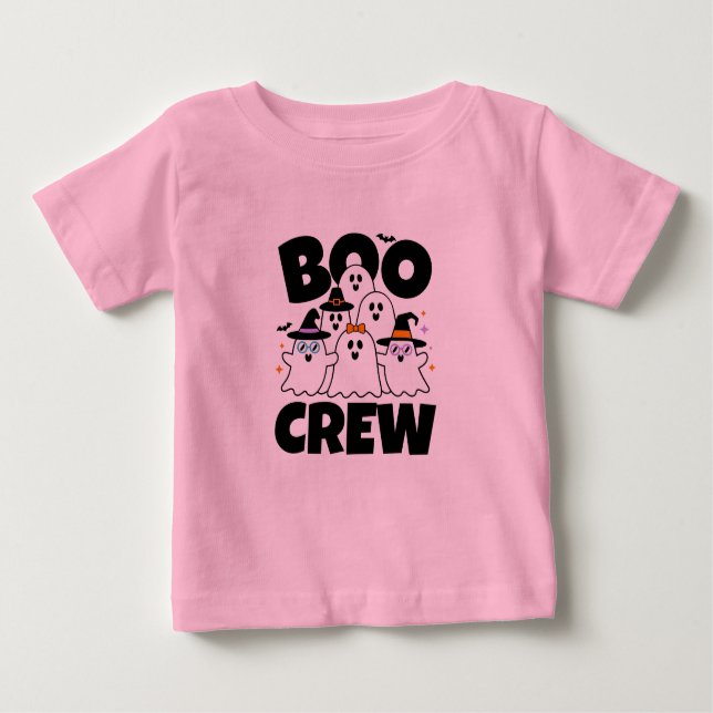 Anpassningsbar Boo Crew Halloween-familjmatchning T Shirt (Framsida)