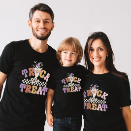 Anpassningsbar Boo Ghost Cute Bus eller godis Hall T Shirt